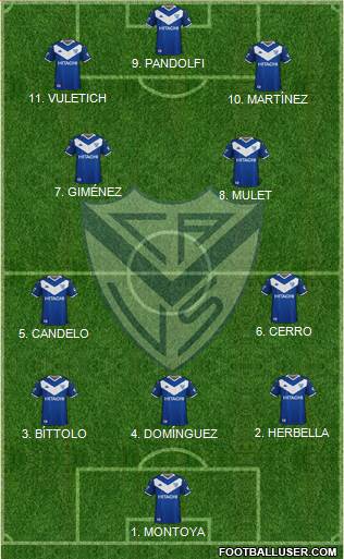 Vélez Sarsfield football formation