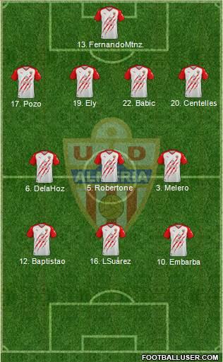 U.D. Almería S.A.D. football formation