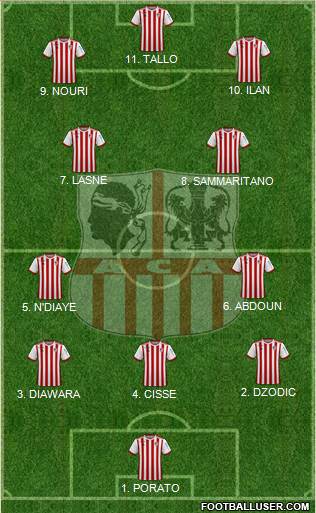 Athletic Club Ajaccien Football 4-2-3-1 football formation