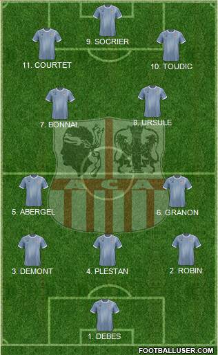 Athletic Club Ajaccien Football 4-3-1-2 football formation