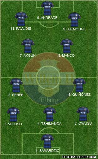 Willem II 4-2-2-2 football formation