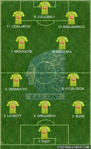 KAA Gent football formation