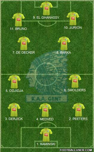 KAA Gent football formation