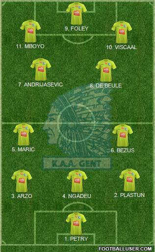 KAA Gent football formation