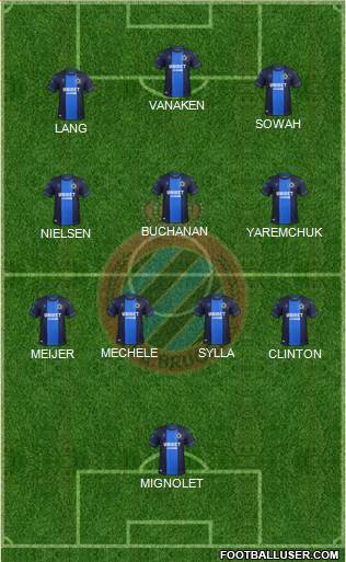 Club Brugge KV football formation