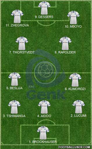 K Racing Club Genk football formation