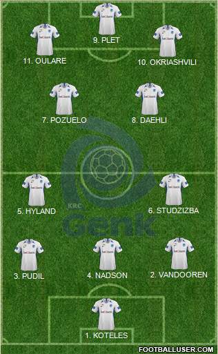 K Racing Club Genk football formation