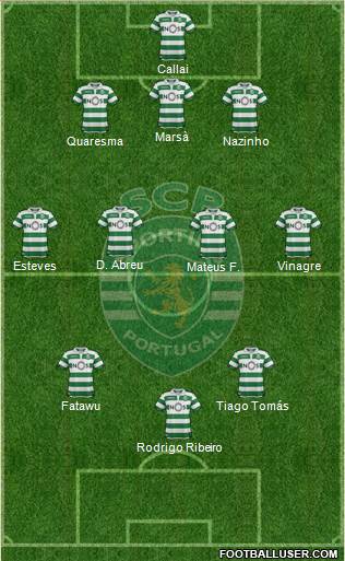 Sporting Clube de Portugal - SAD 3-4-3 football formation