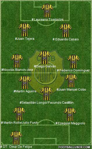 Olimpo de Bahía Blanca 4-3-3 football formation