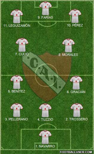 Independiente football formation