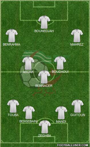 Algeria 4-3-3 football formation