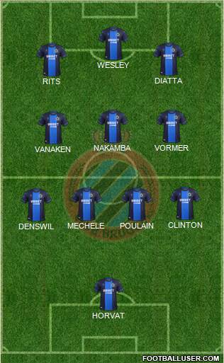 Club Brugge KV football formation