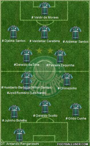 SE Palmeiras football formation