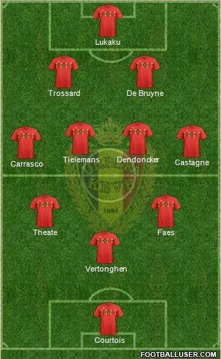 Belgium 3-4-3 football formation