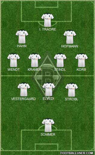 Borussia Mönchengladbach 5-4-1 football formation