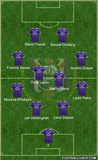 RSC Anderlecht football formation