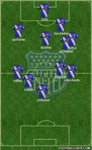 CS Emelec 5-4-1 football formation