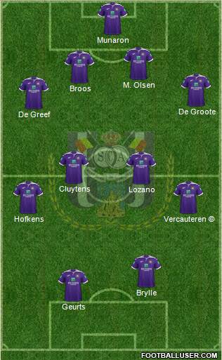 RSC Anderlecht football formation