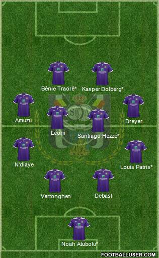 RSC Anderlecht football formation