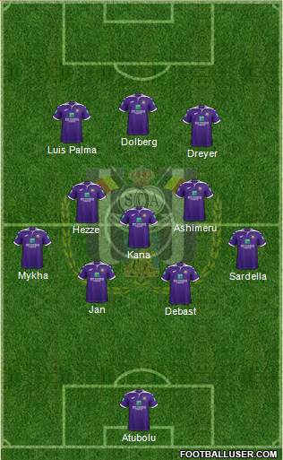 RSC Anderlecht football formation