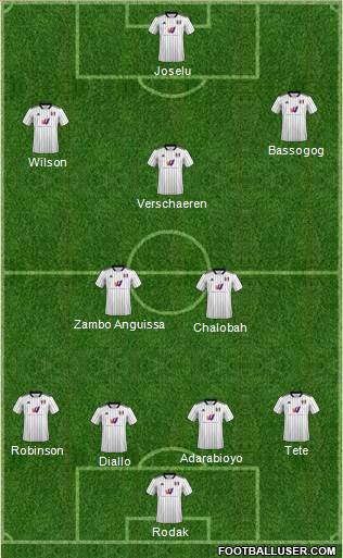 Fulham 4-2-3-1 football formation