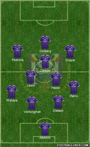 RSC Anderlecht football formation