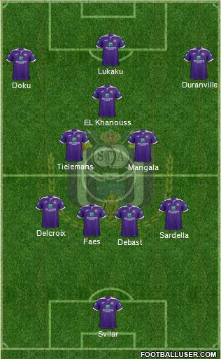 RSC Anderlecht football formation