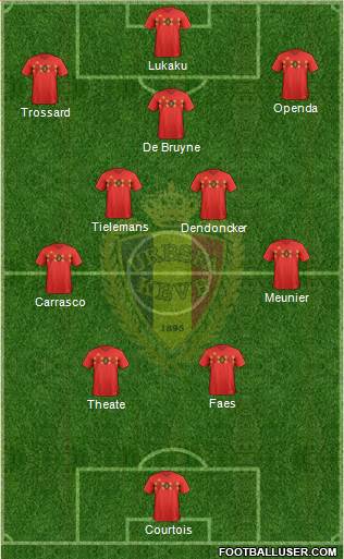 Belgium 4-5-1 football formation