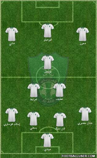 Al-Ahli (KSA) 4-3-3 football formation