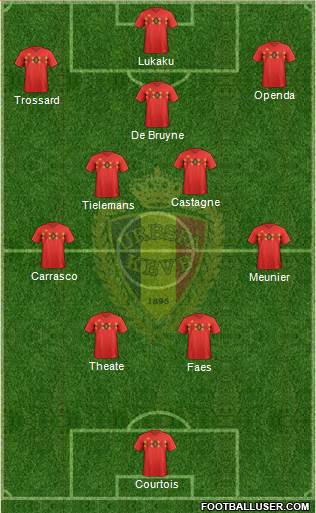 Belgium 4-5-1 football formation