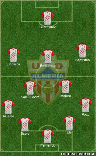 U.D. Almería S.A.D. football formation