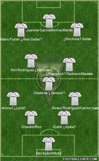 Albacete B., S.A.D. football formation