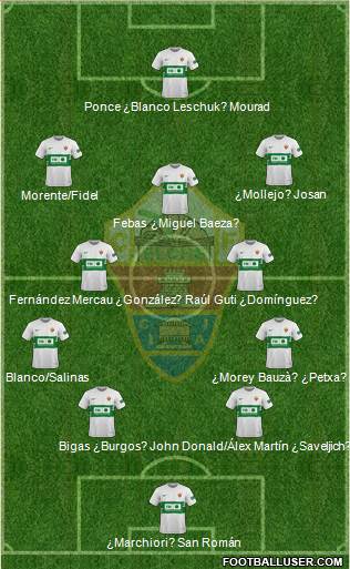 Elche C.F., S.A.D. football formation