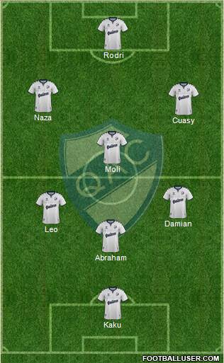 Quilmes 3-5-1-1 football formation