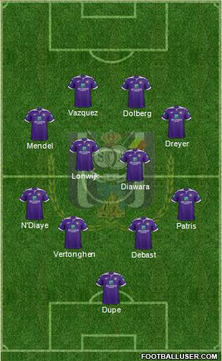 RSC Anderlecht football formation