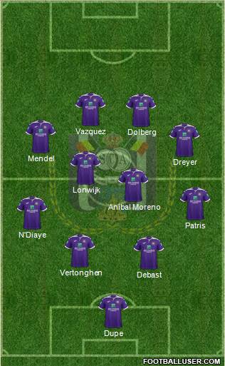 RSC Anderlecht football formation