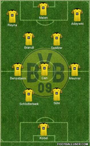 Borussia Dortmund football formation