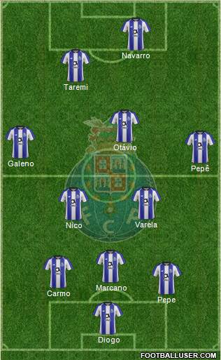 Futebol Clube do Porto - SAD 3-5-2 football formation