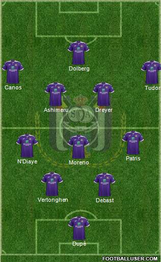 RSC Anderlecht football formation