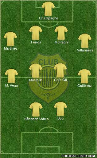 Olimpo de Bahía Blanca football formation