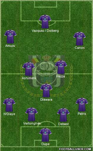 RSC Anderlecht football formation