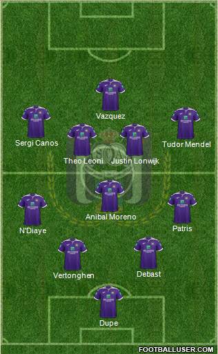 RSC Anderlecht football formation