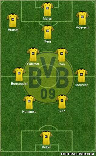 Borussia Dortmund football formation