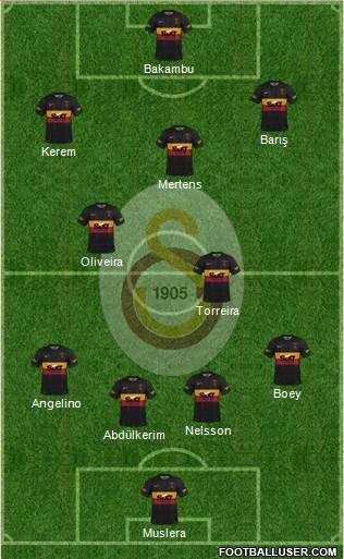 Galatasaray SK 4-2-3-1 football formation