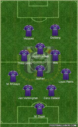 RSC Anderlecht football formation