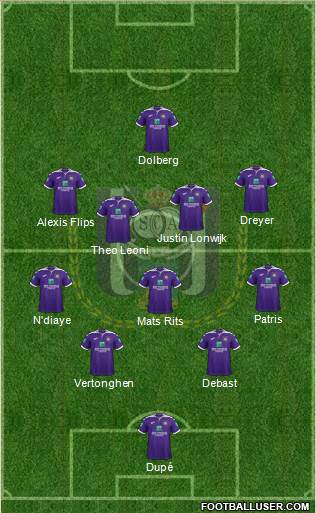 RSC Anderlecht football formation