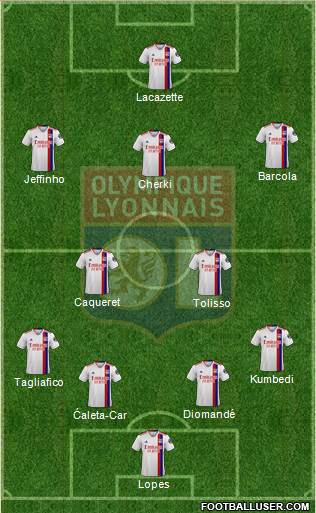 Olympique Lyonnais 4-2-3-1 football formation