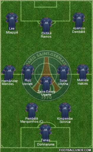 Paris Saint-Germain football formation