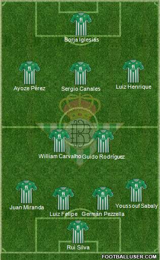 Real Betis B., S.A.D. 4-2-3-1 football formation