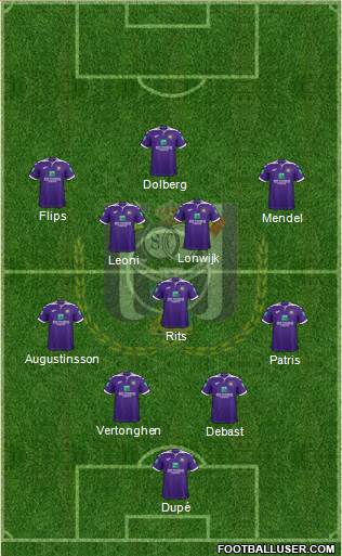 RSC Anderlecht football formation